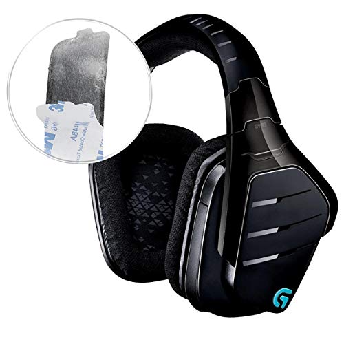 kwmobile Almohadilla de Recambio para Diadema de Cascos Compatible con Logitech G933 - Banda de reemplazo en Negro