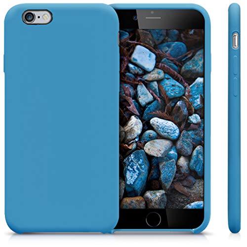 kwmobile Funda Compatible con Apple iPhone 6 / 6S - Carcasa de TPU para móvil - Cover Trasero en Azul RAF