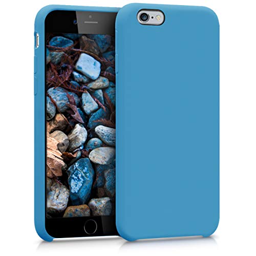 kwmobile Funda Compatible con Apple iPhone 6 / 6S - Carcasa de TPU para móvil - Cover Trasero en Azul RAF