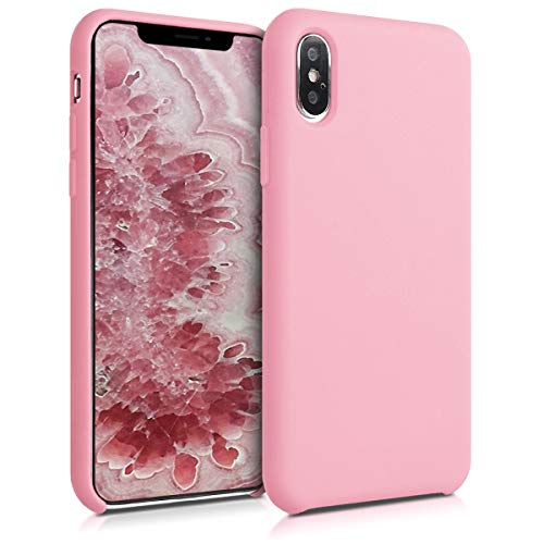 kwmobile Funda Compatible con Apple iPhone XS - Carcasa de TPU para móvil - Cover Trasero en Rosa Chicle