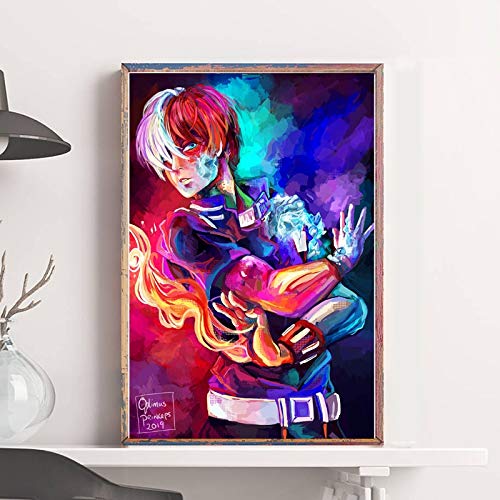 KWzEQ Imprimir en Lienzo Póster de Anime en imágenes Decorativas para la decoración del hogar de la habitación,70x105cm,Pintura sin Marco