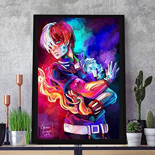 KWzEQ Imprimir en Lienzo Póster de Anime en imágenes Decorativas para la decoración del hogar de la habitación,70x105cm,Pintura sin Marco