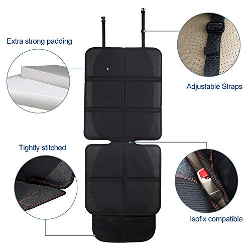 KYG Protector de Asiento de Coche para Silla de Bebé Compatible con ISOFIX Asiento Funda Impermeable Protegida Asientos contra Daños y Polvos