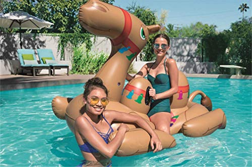 Kyman Las Nuevas Mujeres Inflable Gigante Paseo en Camello Piscina flotadores Animal ridable Piscina Floaties Cama de Agua Verano Juguetes Aire balsa Cama