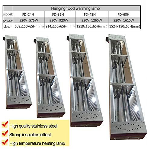 L-xiny Lámpara Colgante de Calor para Alimentos Calentadores de Alimentos Comerciales de Acero Inoxidable para Mantener Calientes Los Alimentos y Los Platos