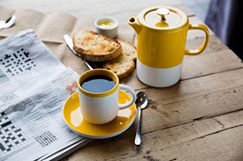 La Cafetière - Barcelona - Cafetera de cerámica, presa Francesa, cerámica, amarillo mostaza, 8 Cup (1 Litre)