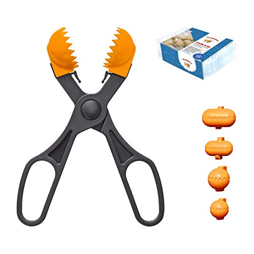 La Croquetera Pack- Utensilio Multiusos Color Naranja - 4 moldes Intercambiables para masas + Pack 20 Bandejas conservación - 100% español : Patentado y Fabricado en España