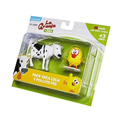 La Granja de Zenón - Set de 2 Figuras (Vaca Lola y Pollito Pío)