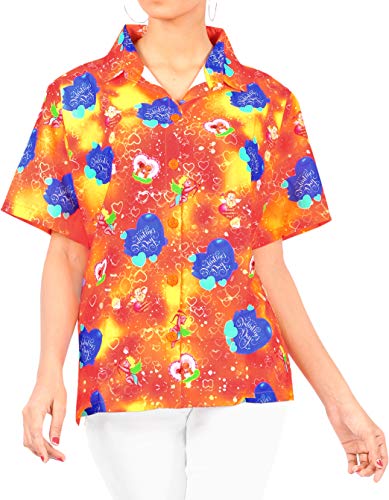 LA LEELA HD 3D Impreso Camisa Hawaiana para el día de San Valentín Presente par Amor corazón Cupid San Valentin Calabaza Naranja_AA203 XXL