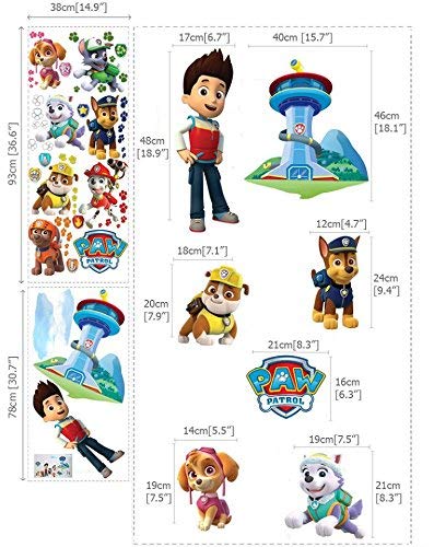 La Patrulla Canina - Adhesivo decorativo para pared de habitación infantil