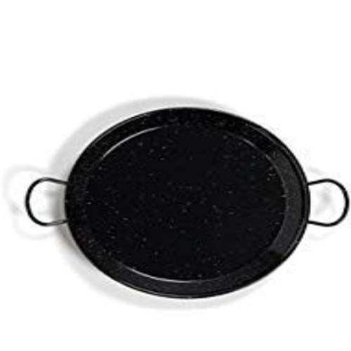 La Valenciana 10 cm Paella de Acero esmaltado, Black_Parent, Negro, 65 cm