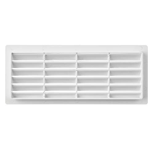 La Ventilazione P252510B - Rejilla de ventilación rectangular, color blanco, dimensiones 254 x 108 mm