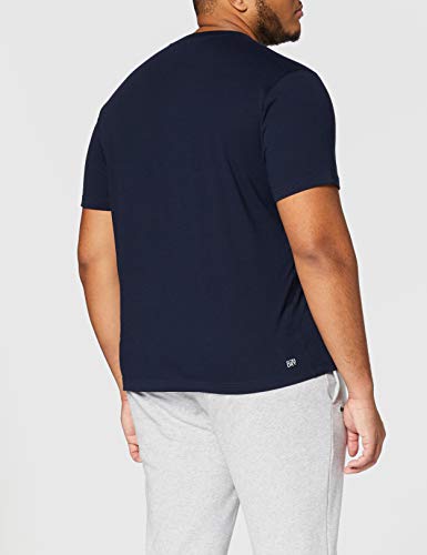 Lacoste TH7618, Camiseta para Hombre, Azul (Marine), Medium (Talla del fabricante: 4)