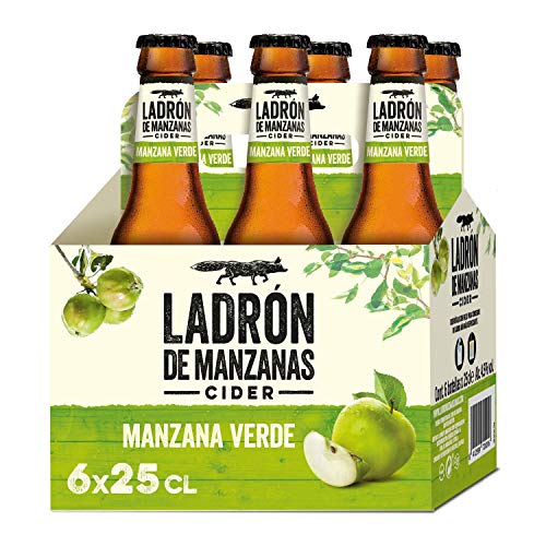 Ladrón de Manzanas Verde Sidra - Paquete de 6 x 250 ml (Total: 1500 ml)