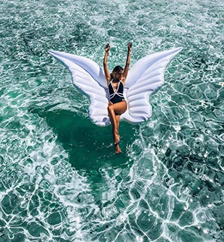 Lady of Luck Alas de Angel Flotador , Gigante Alas de Mariposa Inflable Fiesta en la Piscina Verano Playa Deporte Acuático Ociosas Juguete Adecuado para Adultos y Niños