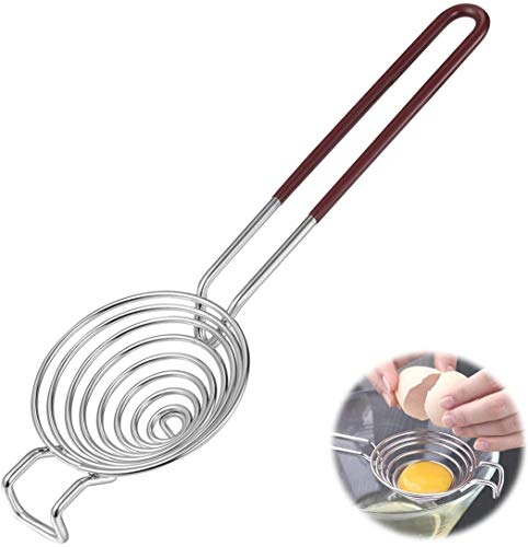 Lafalink Separador de yema de Huevo de Acero Inoxidable, Filtro de claras de Huevo y Divisor de colador de yemas, Utensilios de Cocina para Hornear, Herramientas para Hornear（2 Piezas）