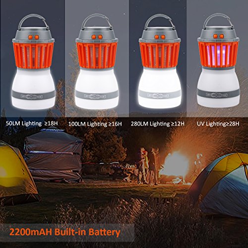 Lámpara Camping LED Linterna de Camping Impermeable IP67 Bawoo 2 in 1 Luces de Tienda Exterior Luces Camping Regulable Portátil con Gancho 3 Modos Noctura Luz Emergencia Senderismo Excursión 2200mAh