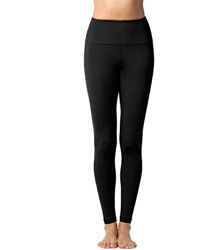 LAPASA Pantalón Deportivo de Mujer, Malla para Running, Yoga y Ejercicio. L01 (1. Negro, L)