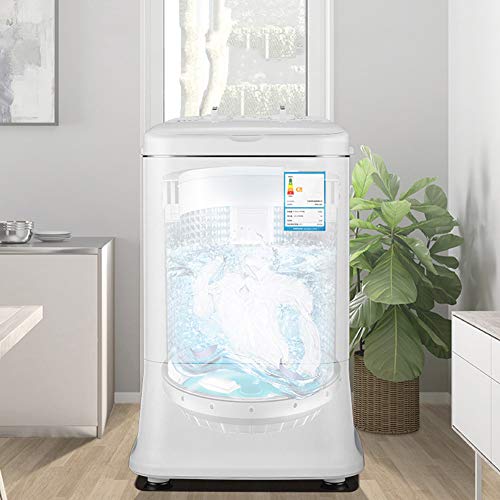 lavadora Mini MáQuina PortáTil BañEra Lavado, Secador Rotatorio DoméStica Solo Barril Semi-AutomáTica, Capacidad De Lavado: 3 Kg (Blanco)