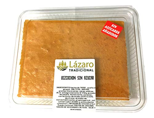 Lázaro Bizcocho Sin Azúcar Con Maltitol 1 Unidad 350 g. Pack de 4 unidades.