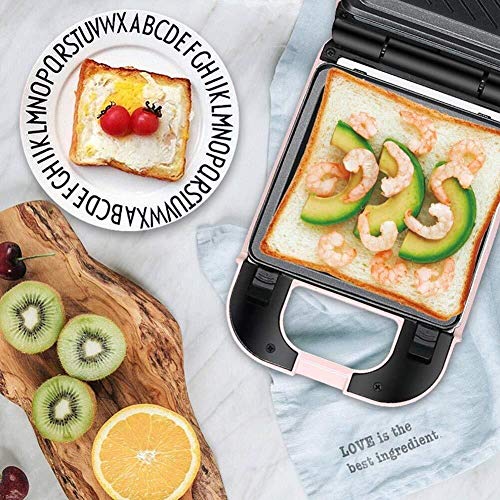 LBF Waflera Mini portátil Ronda Plancha eléctrica del hogar Wafflera máquina con indicador Luminoso for el individuo Crepes - automático de calefacción 650W waflera Antiadherente