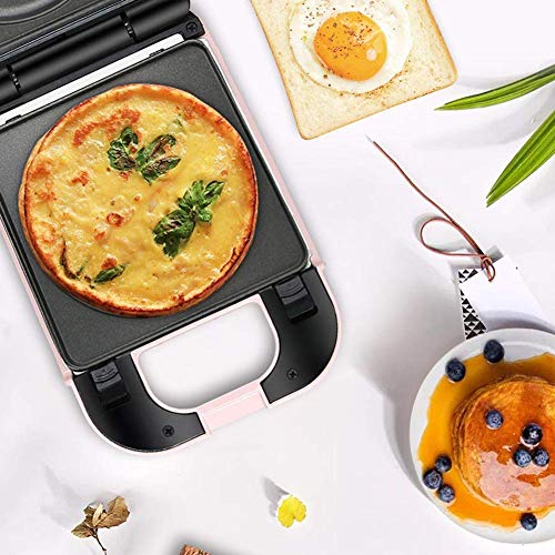 LBF Waflera Mini portátil Ronda Plancha eléctrica del hogar Wafflera máquina con indicador Luminoso for el individuo Crepes - automático de calefacción 650W waflera Antiadherente