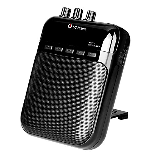 LC Prime Mini Amplificador Guitarra Altavoz Portátil, Grabador y Reproductor de MP3 - Batería Recargable, Múltiples Jack de Entrada y Salida plástico Black, by