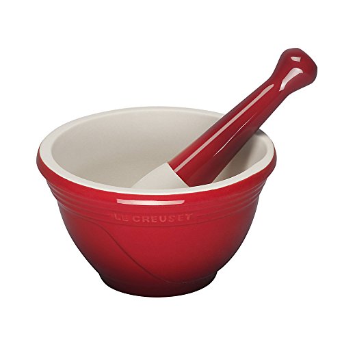 LE CREUSET 91003400060000 - Mortero y maza, Color Rojo