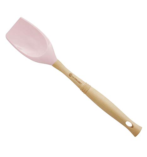 Le Creuset Cucharón de Cocina en Silicona y Madera, Rosa Chiffon