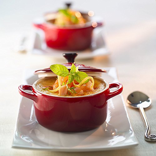 Le Creuset Mini cocotte, Redonda, 200 ml, 10 x 5 cm, Cerámica de gres, Cereza