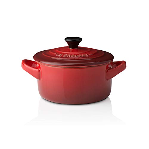 Le Creuset Mini cocotte, Redonda, 200 ml, 10 x 5 cm, Cerámica de gres, Cereza