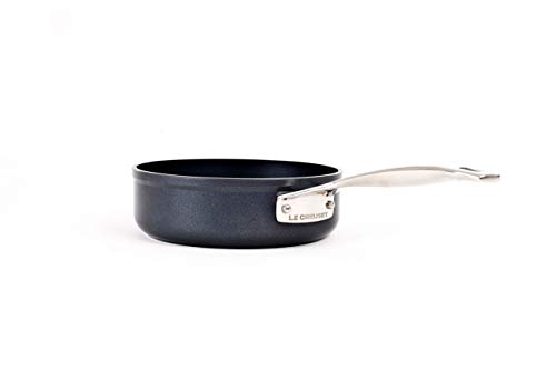 Le Creuset Sauté de aluminio antiadherente, diametro 24 cm, Libre de PFOA, Para todas las fuentes de calor, incluso la inducción, Antracita y Plateado