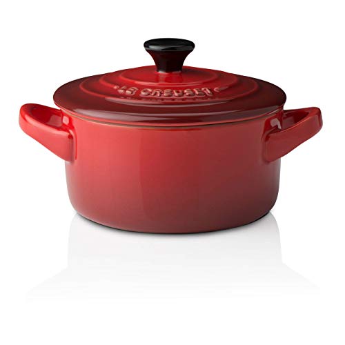 Le Creuset Set de mini cocottes, 4 unidades, Redondas, 200 ml cada una, 10 x 5 cm, Cerámica de gres, Cereza