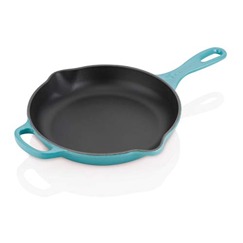 Le Creuset Skillet Evolution de hierro fundido, Redonda, diametro 23 cm, Para todas las fuentes de calor, incluye inducción, Azul Caribe