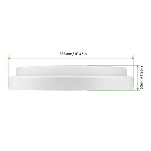 LE Plafón LED Lámpara de Techo 24W Equivalente a 200W Resistente al Agua IP54 Blanco Frío 2200 Lúmenes 6000K Luz de Techo LED para baño Dormitorio Cocina Sala de Estar Comedor Balcón Pasillo