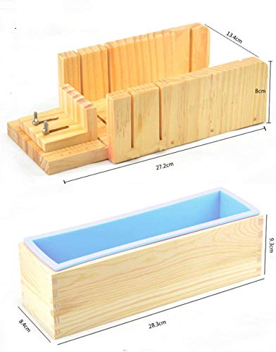 LEAMALLS jabón Molde Cortador Herramienta silicón con Elaboración de jabones Fabricación de Jabón Hecho Moldes de elaboración de jabones Hogar y Cocina