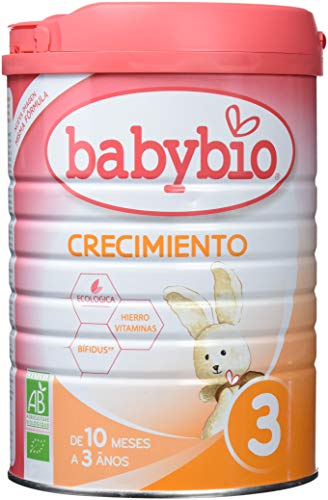 Leche Ecológica de crecimiento (10 meses a 3 años ), BABYBIO (900gr)