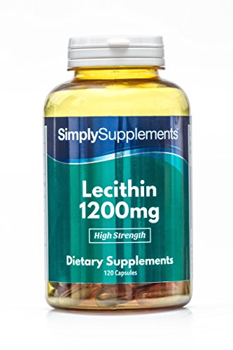 Lecitina 1200mg - ¡Bote para 4 meses! - 120 Cápsulas - SimplySupplements