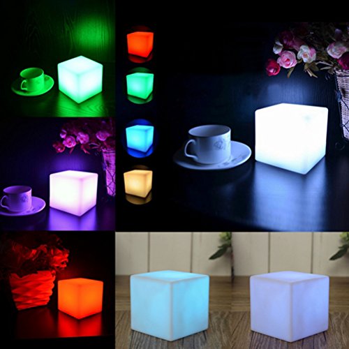 LEDMOMO Luz de la noche/luces del cubo del LED Luz suave del humor para la decoración del dormitorio de la tabla (funcionada con batería)