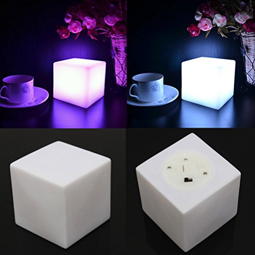 LEDMOMO Luz de la noche/luces del cubo del LED Luz suave del humor para la decoración del dormitorio de la tabla (funcionada con batería)