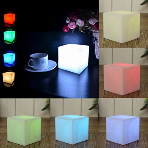 LEDMOMO Luz de la noche/luces del cubo del LED Luz suave del humor para la decoración del dormitorio de la tabla (funcionada con batería)