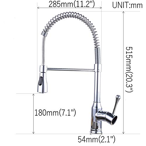 Leekayer grifos para fregadero cromo cocina Grifo Mezclador Multifunción de Cocina con caño Giratorio (Latón Cromado)