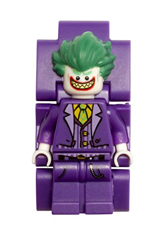 Lego Batman 8020851 The Joker Kids Minifigura Link Buildable Reloj | Púrpura/Verde | Plástico | 27.5mm Diámetro de la Caja | Cuarzo analógico | Niño Niña | Oficial