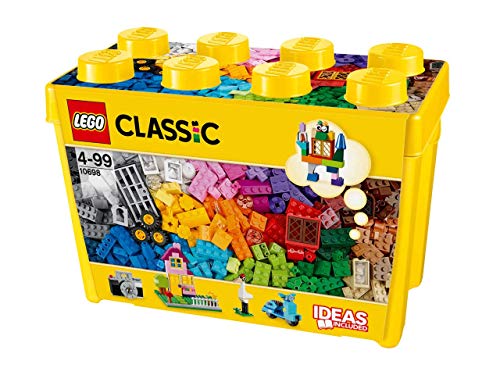 LEGO Classic - Caja de ladrillos creativos grande, Set de Construcción con ladrillos de colores, Juguete Creativo y divertido a partir de 4 años, incluye separador de piezas (10698)