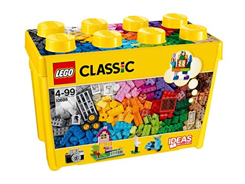 LEGO Classic - Caja de ladrillos creativos grande, Set de Construcción con ladrillos de colores, Juguete Creativo y divertido a partir de 4 años, incluye separador de piezas (10698)