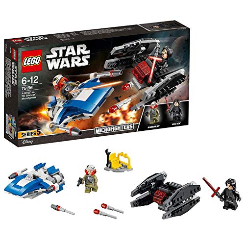 LEGO Star Wars-A- Wing vs Tie Silencer Microfighters Episode VIII Star Wars Juego de Construcción, Multicolor, única (75196)