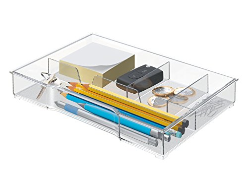 Leitz 52150002 - Bandeja organizadora para bucs de cajones Plus y WOW, 4 compartimentos, Transparente, Poliestireno