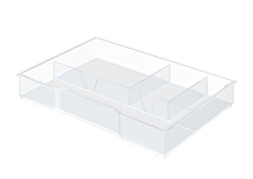 Leitz 52150002 - Bandeja organizadora para bucs de cajones Plus y WOW, 4 compartimentos, Transparente, Poliestireno