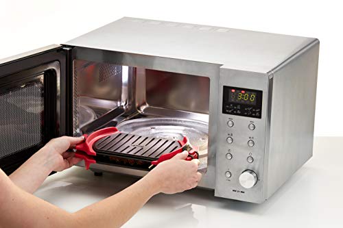 Lékué 0220600R14 Microwave Grill XL, Parrilla para microondas, Acero Inoxidable