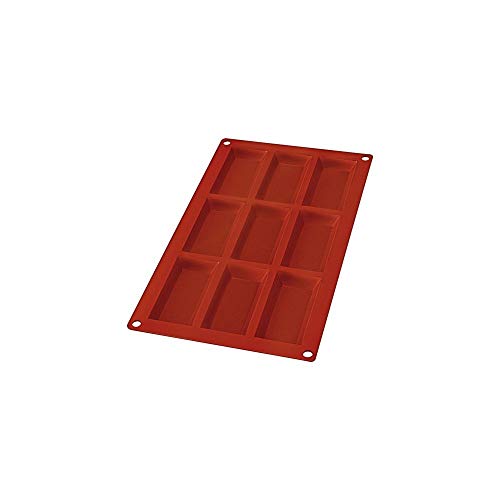 Lékué Gourmet - Molde para Mini bizcochos, Nueve cavidades, Color Rojo